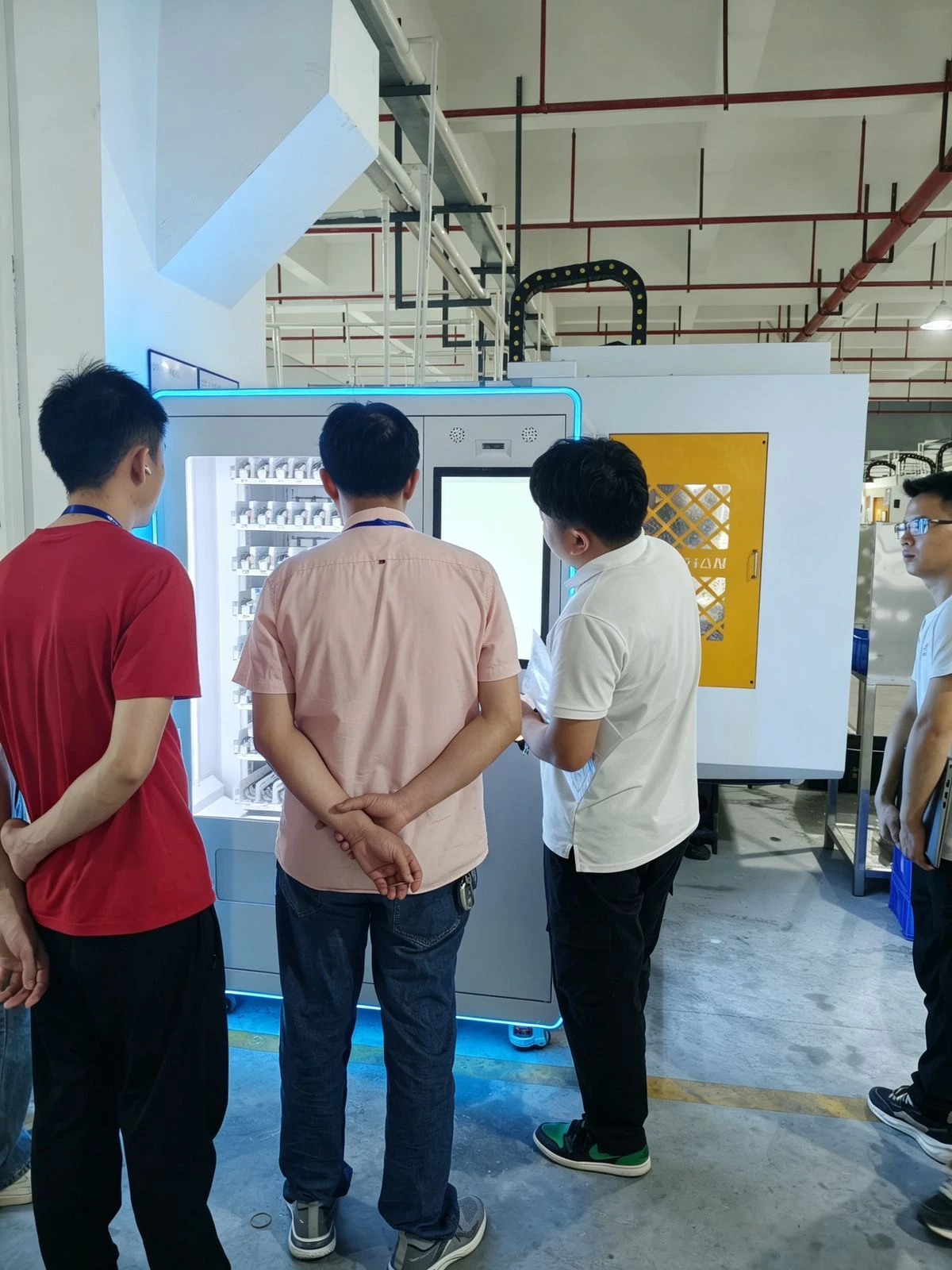 Customer site visit 1 — smart cabinet in use