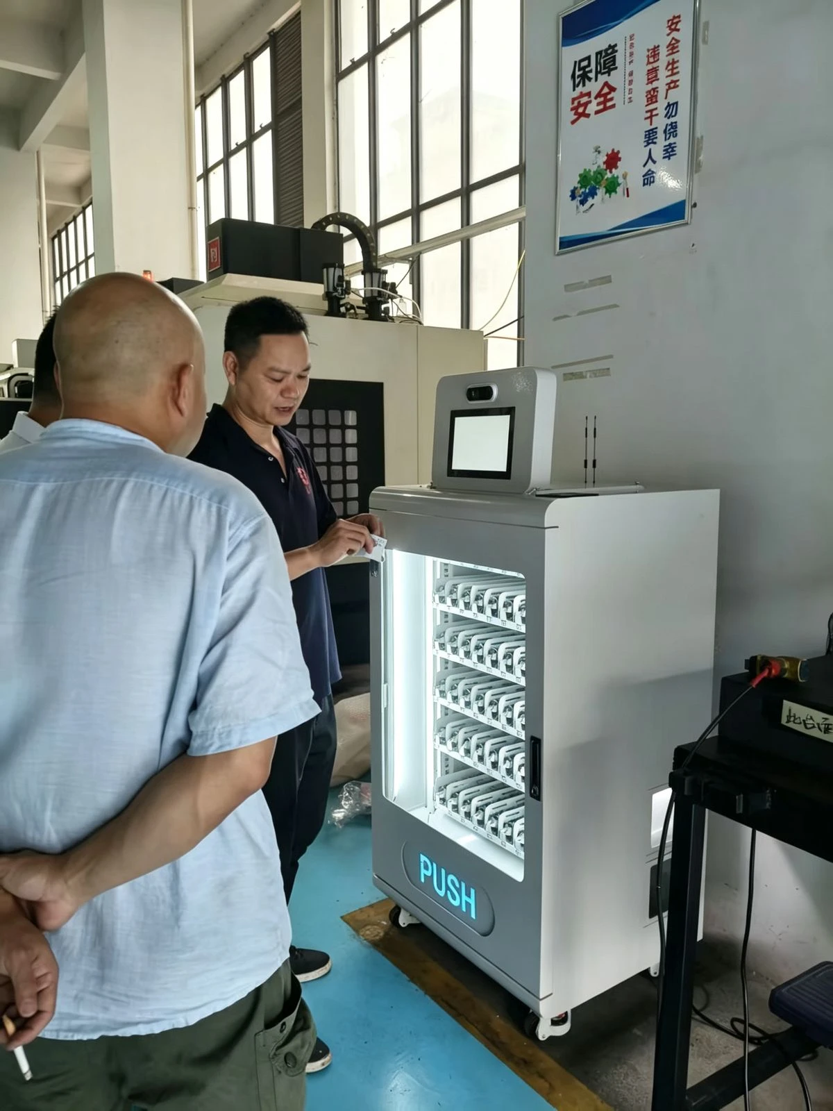 Customer site visit 3 — smart cabinet in use