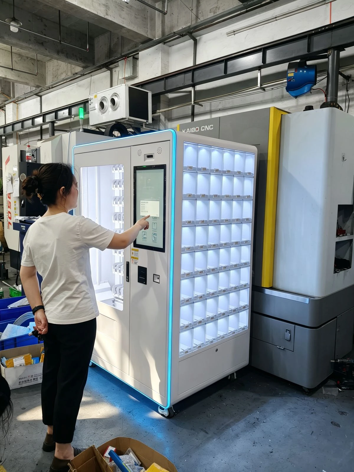 Customer site visit 7 — smart cabinet in use