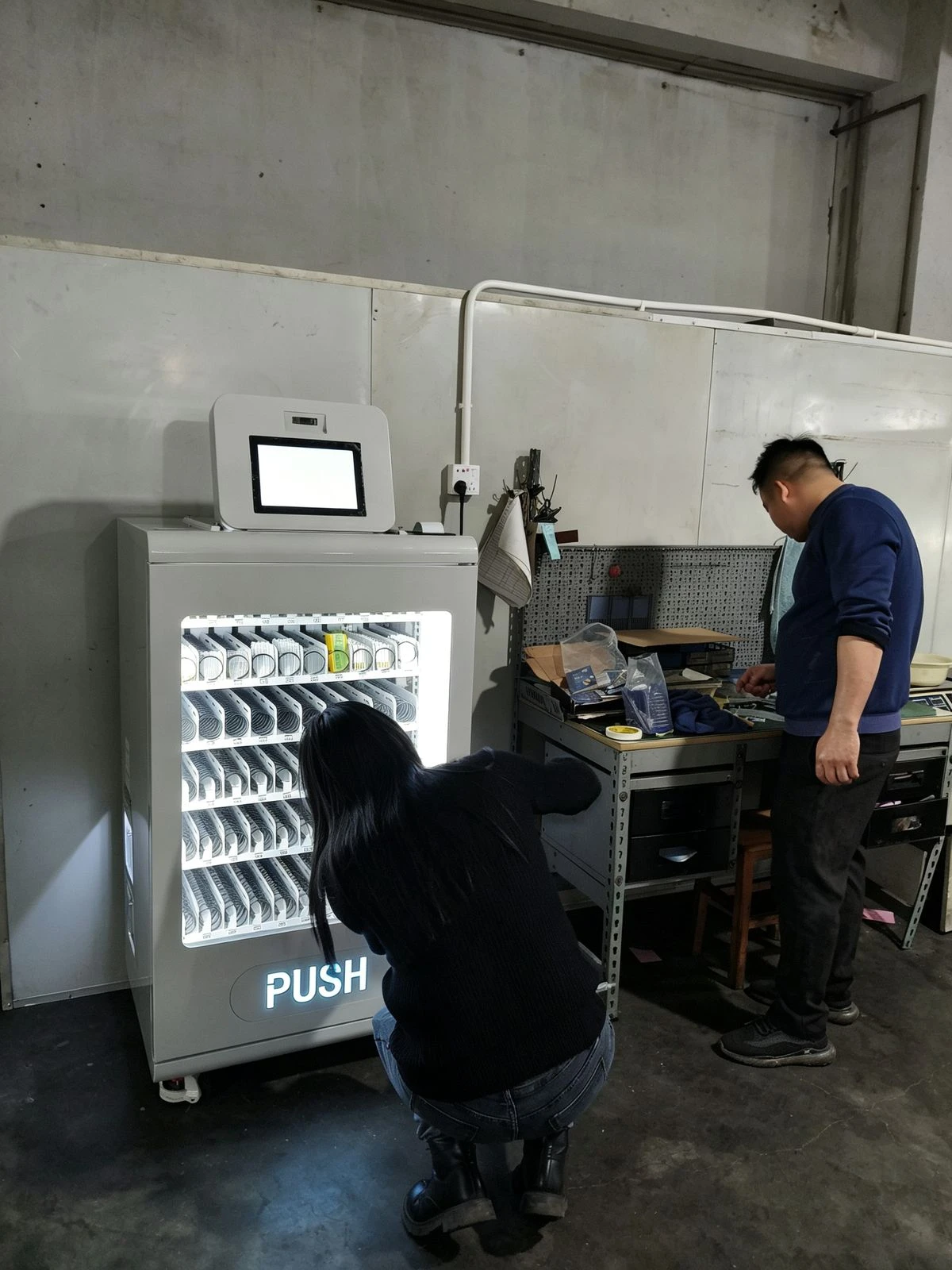 Customer site visit 8 — smart cabinet in use