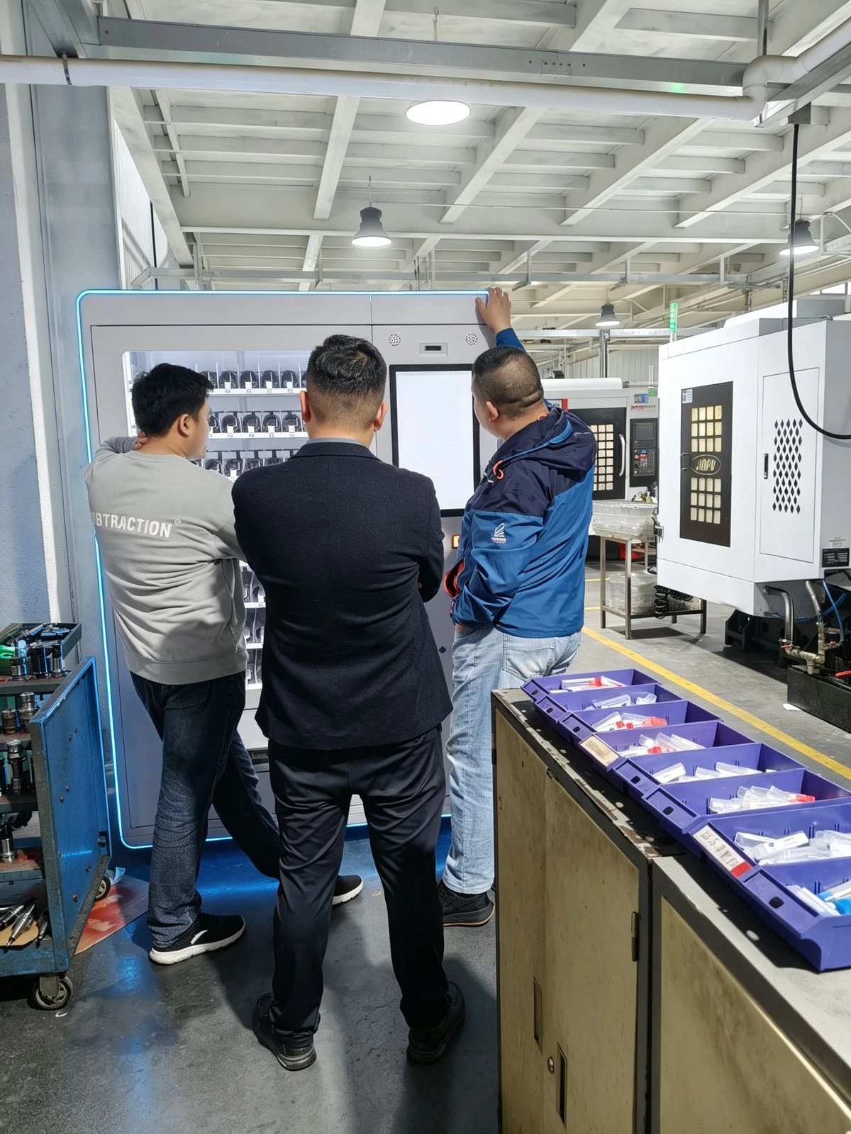 Customer site visit 10 — smart cabinet in use