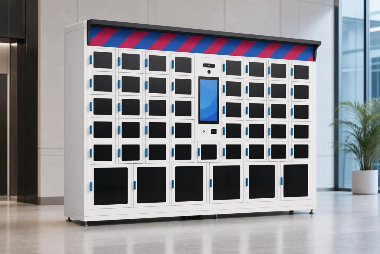 Smart Food Pickup Locker for Office Meal Collection and Takeout